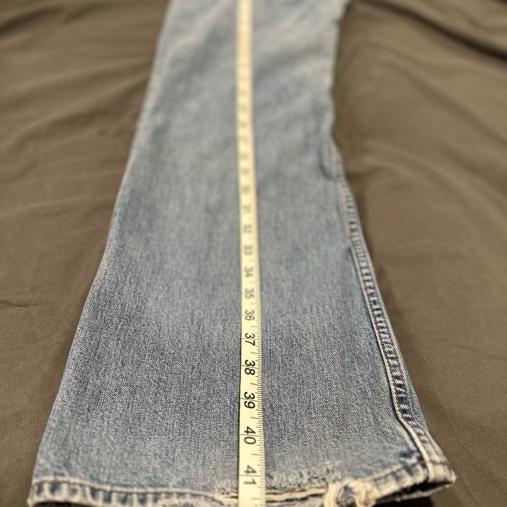 Vintage Y2k Gap Jeans Women 8R Blue Flare Medium Wash Cotton Distressed - Picture 5 of 12